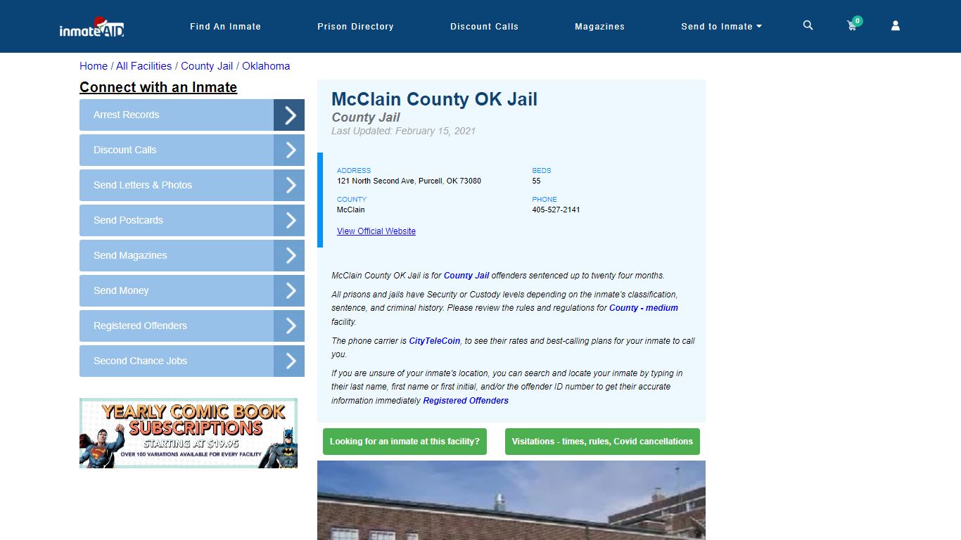 McClain County OK Jail - Inmate Locator - Purcell, OK